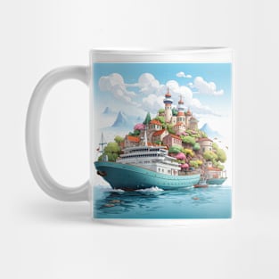 sweet kawaii style cruise port with friendly Mug